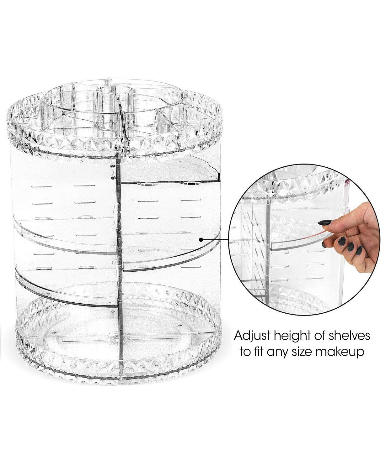 Elegant Crystal Rotating Organizer