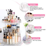 Elegant Crystal Rotating Organizer