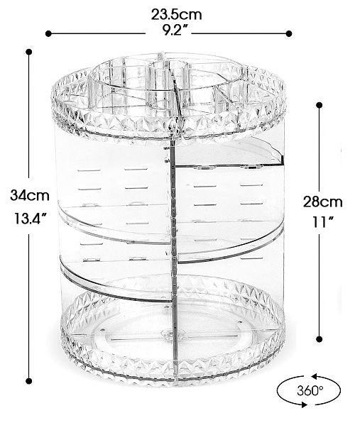 Rotating Beuaty Organizer- Without Trouble in Digging Through Drawer